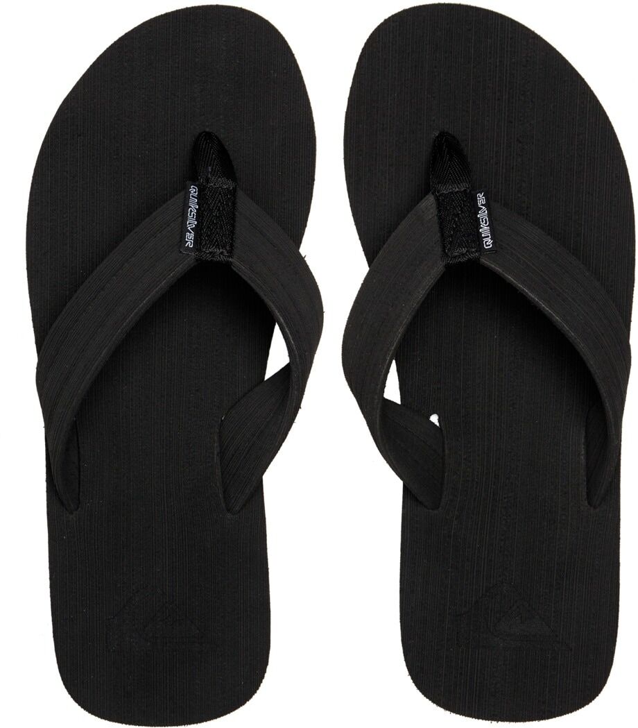 Sandale QUIKSILVER "Molokai Layback", Herren, Gr. 8(41), schwarz-weiss (schwarz, weiß, schwarz), Obermaterial: Synthetikmaterial / Aussensohle: Moosgummi., Schuhe Sandale schwarz, weiß, schwarz 8(41)