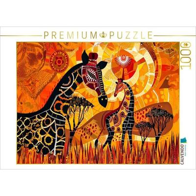 CALVENDO Puzzle Zwei Giraffen mit Blick zur Sonne | 1000 Teile Lege-Größe 64x48cm Foto-Puzzle für glückliche Stunden, Sonstige von , Calvendo Puzzle