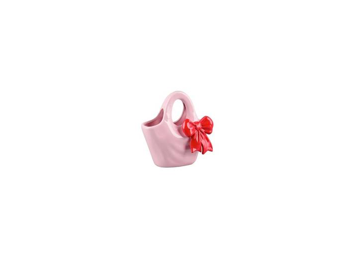 Dekovase Bow Rosa/Rot