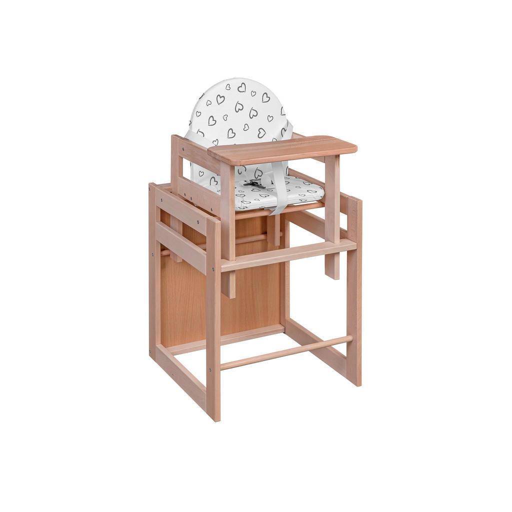 My Baby Lou Kombihochstuhl, Natur, Holz, Buche, Hartholz, EN 14988, Essbrett abnehmbar, Schrittgurt, 3-Punkt-Gurt, Tablett, Babymöbel, Hochstühle & Zubehör, Hochstühle