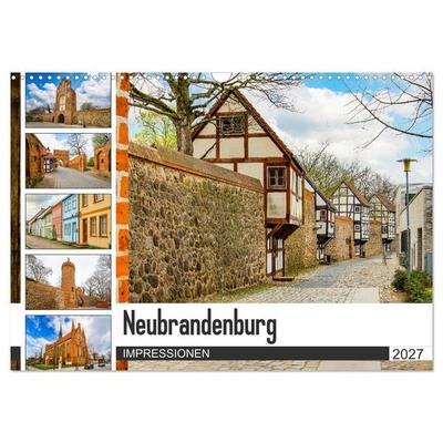 Neubrandenburg Impressionen (Wandkalender 2027 DIN A3 quer), CALVENDO Monatskalender