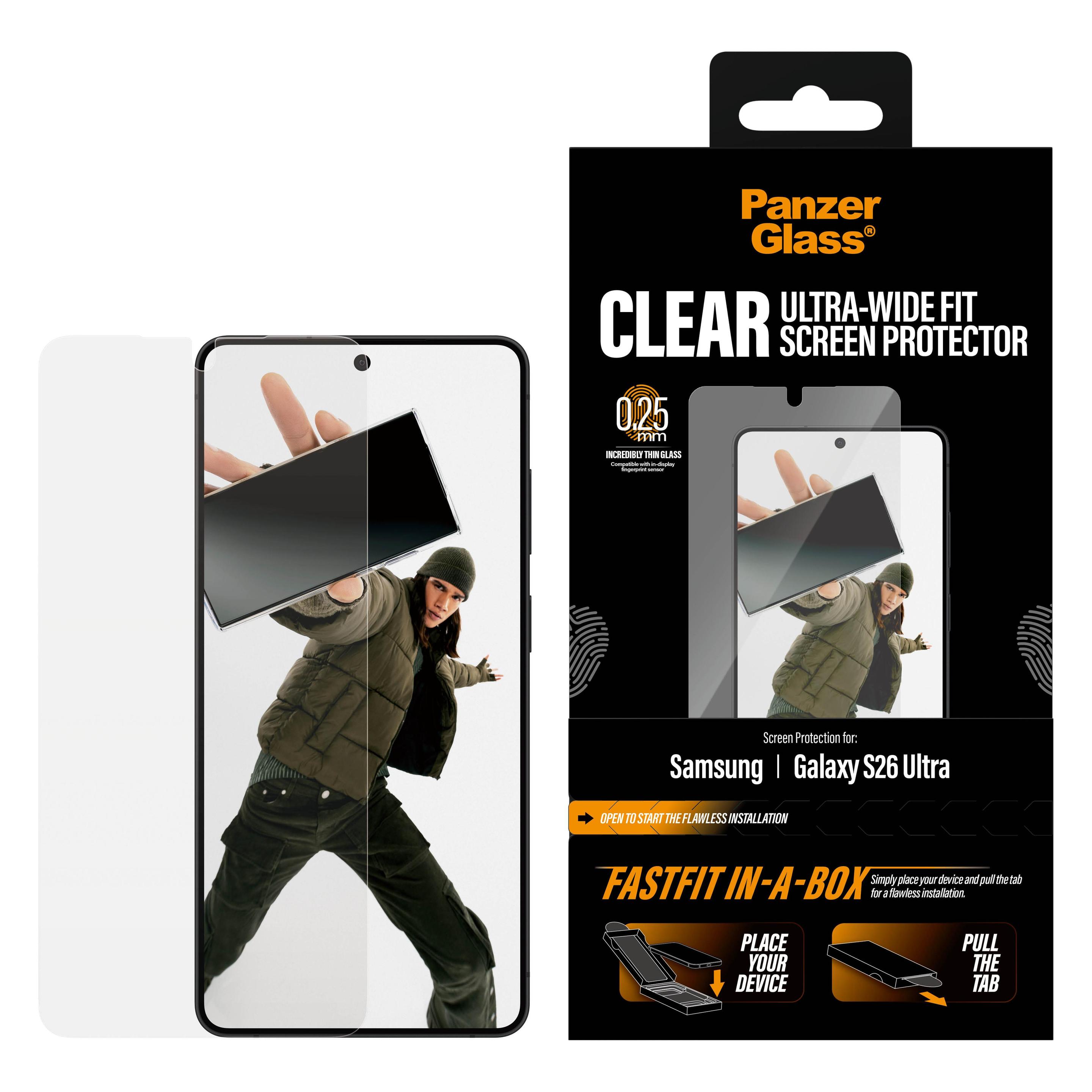PanzerGlass Ultra-Wide Fit - FastFit (1 Stk., Samsung Galaxy S26 Ultra) (PG56378)