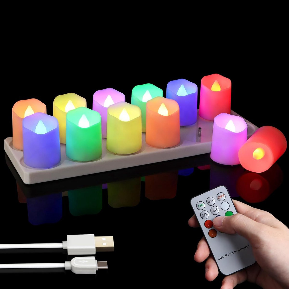 Oplaadbare LED waxinelichtjes voor interieurdecoratie