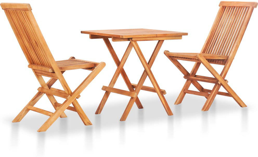 Dakota Fields Doral 2 - Person Teak Wood Patio Dining Set with Square Table Brown 2