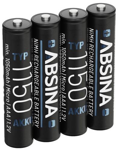 Absina Micro (AAA)-Akku NiMH 1.2V 4St.