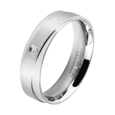 Partnerring AKZENT "Fantastic Feeling, silberfarbig, langlebig" Gr. 52, silber (silberfarbig), Fingerringe, Damen, 52, Edelstahl