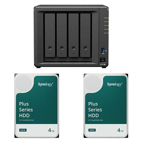Synology DS925+ DiskStation + 8 TB 2x Plus 3.5"" SATA 6Gb/s Festplatte 4 TB (2 x 4 TB) (DS925+ & HAT3300-4T)