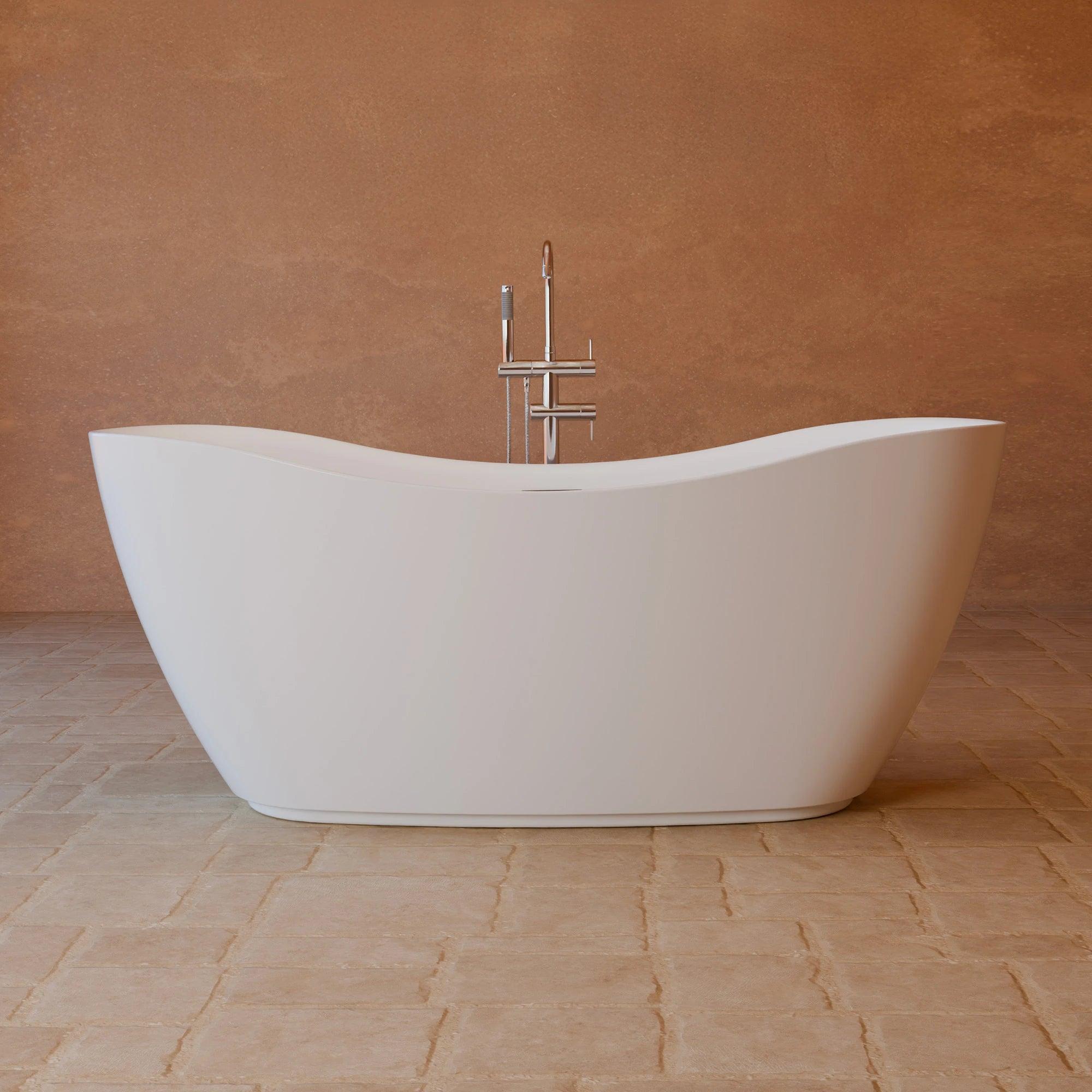 Freistehende Badewanne Exquise 160 weiß 160 x73 x67 cm