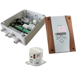 Harvia Saunasteuerung Wave com4 - Dunkles Holz bis 11 kw