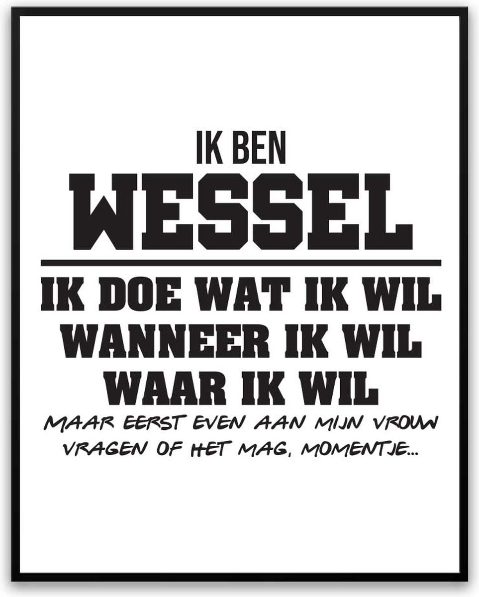 Wessel Fotolijst met glas Partner toestemming vragen Man Vrouw 50 x 70 cm