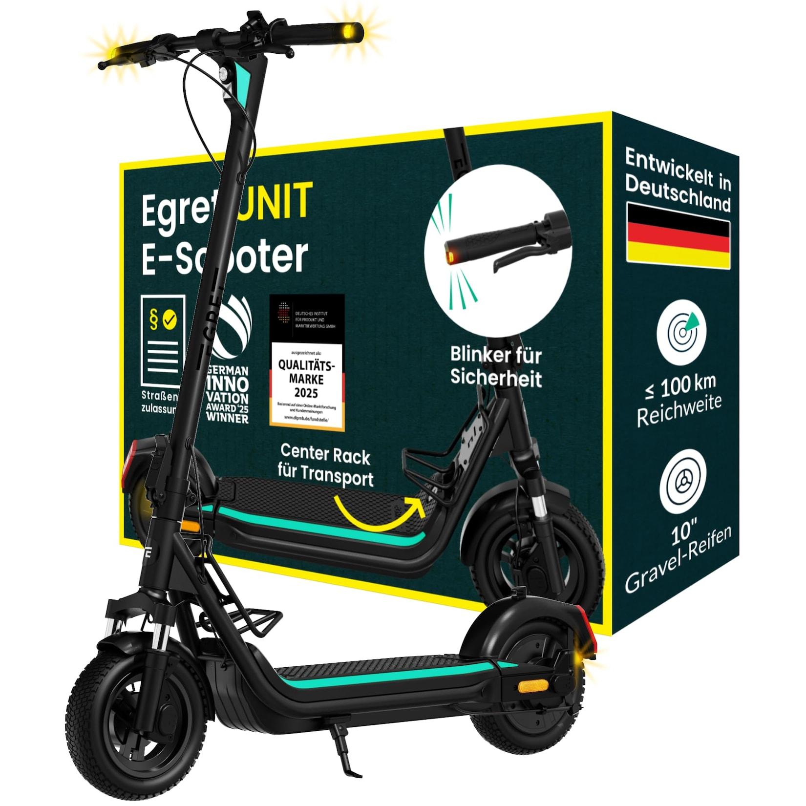 Egret Unit E-Scooter (130kg Tragfähigkeit, 500 Watt, ergonomischer Griff, Blinker)