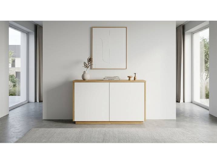 20 cm tiefe Kommode nach Maß - Sideboard wie vom Tischler Eiche Natur geölt