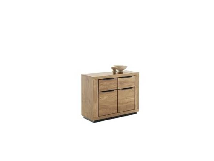 Kommode >GRENO< Fronten in Wildeiche massiv geölt, zeitlose Optik, in den Maßen ca. 102 x 80 x 40 cm (B/H/T) - mit optimalen Stauraum für Ihr Zuhause - Kommode Sideboard Kastenmöbel Stauraumschrank