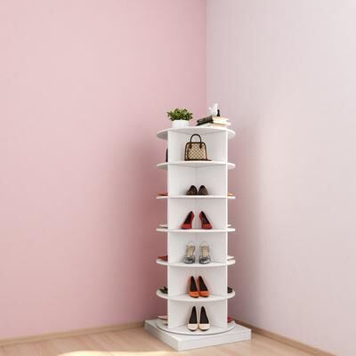 ZWYO HOSIMU Freestanding Shoe Cabinet with a 360-Degree Rotating Design