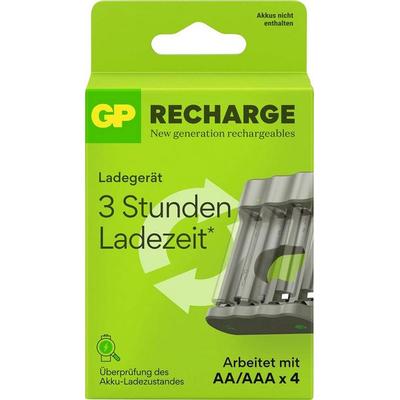 GP Akku Ladegerät USB Rundzellen-Ladegerät Mignon (AA), Micro (AAA)