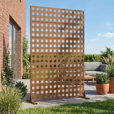 Dovelina Outdoor Rectangle Privacy Screens Metal Screen Fence Panel