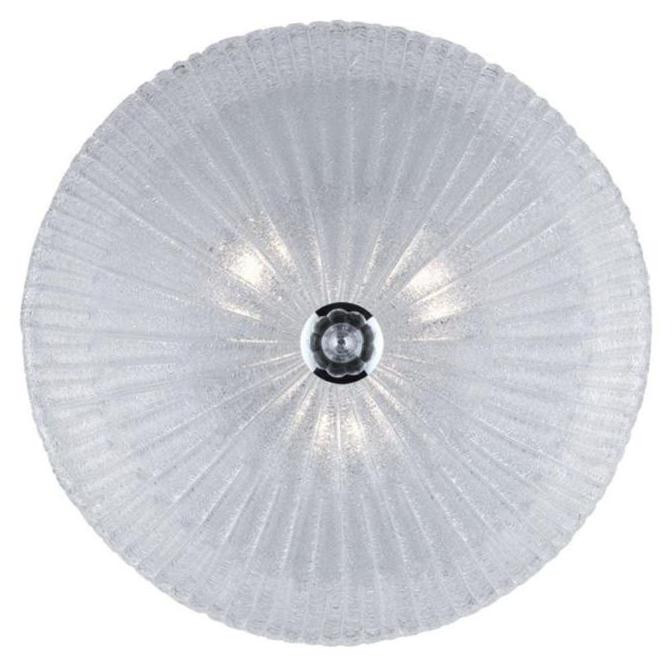 Ideal Lux Shell PL3 Plafondlamp, Rond, Mat, Transparant, 3 x E27, IP20