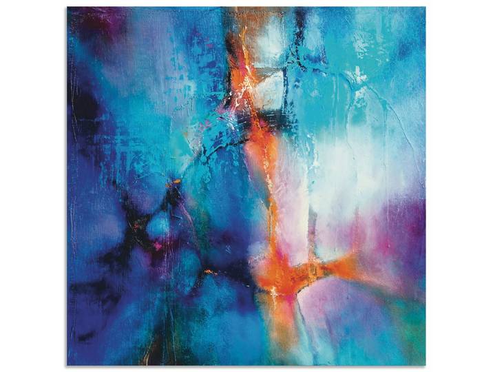 Alu-Dibond-Druck ARTLAND Türkis und Magenta I , blau (farbe bild(er): blau), B:40cm H:40cm, Bilder, Alu-Dibond-Druck, für Innen- und Aussenbereich geeignet, Outdoorbild
