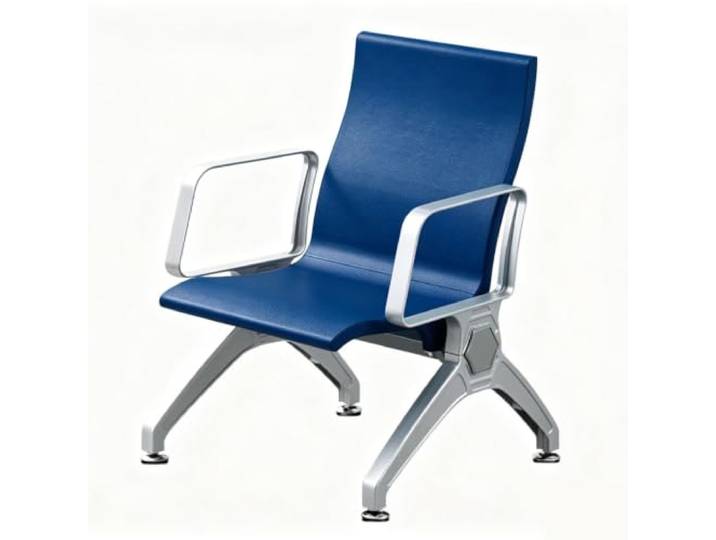 YPIOUREN Esszimmer Stühle, Wartezimmer Stühle Bequeme PU-Material + Aluminiumlegierung, 750 Kg Tragfähigkeit, Bequeme Rückenlehne und Armlehnen(Dark blue)