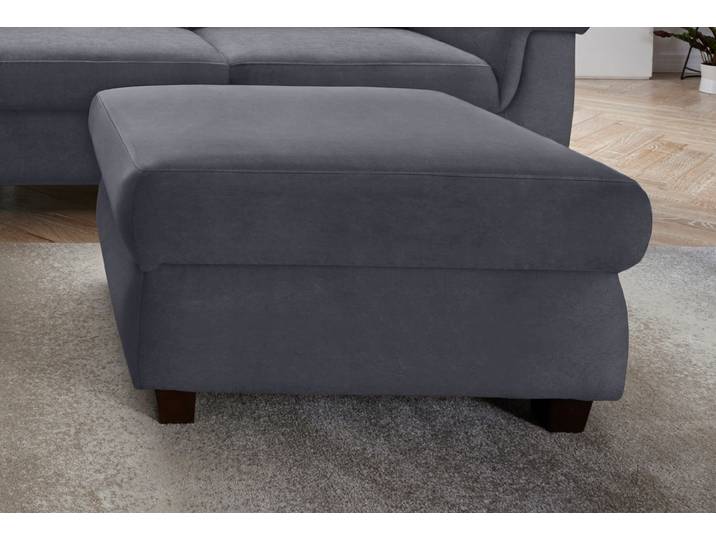 Hocker DOMO COLLECTION Sully B/T 82/76cm , grau (dunkelgrau), B:82cm H:44cm T:76cm, Luxus-Microfaser ALTARA NUBUCK (100% Polyester);Kunstleder SOFTLUX;Luxus-Microfaser (100% Polyester);Chenille (100% Polyester), Hocker, Hocker