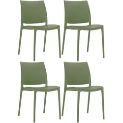 CLP 4er Set Stühle Maya   Farbe: oliv
