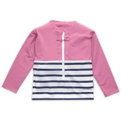 Floatee - Das Anti-Ertrinken T-Shirt für Kinder mit UV-Schutz, pink - Gr. 110 | Langarm T-Shirt Komplettset