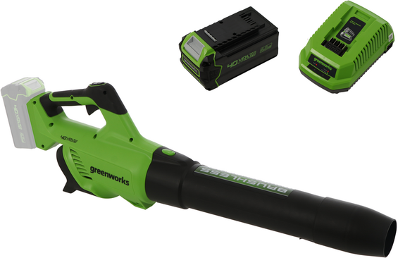Greenworks GD40AB - Souffleur axial à batterie - 4 Ah 40 V