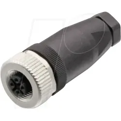L2W 200200-01 - M12 Steckverbinder A-kodiert, Stecker, gerade, für 24V DC