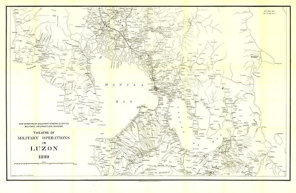 National Geographic Historic POD 1899 Théâtre des opérations militaires à Luzon