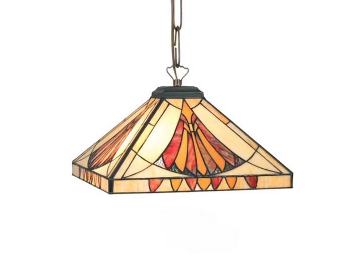 Artistar Tiffany Hängelampe AMALIA, dimmbar, Multicolour, für Wohn- / Esszimmer, Glas, Tiffany, Pendelleuchte