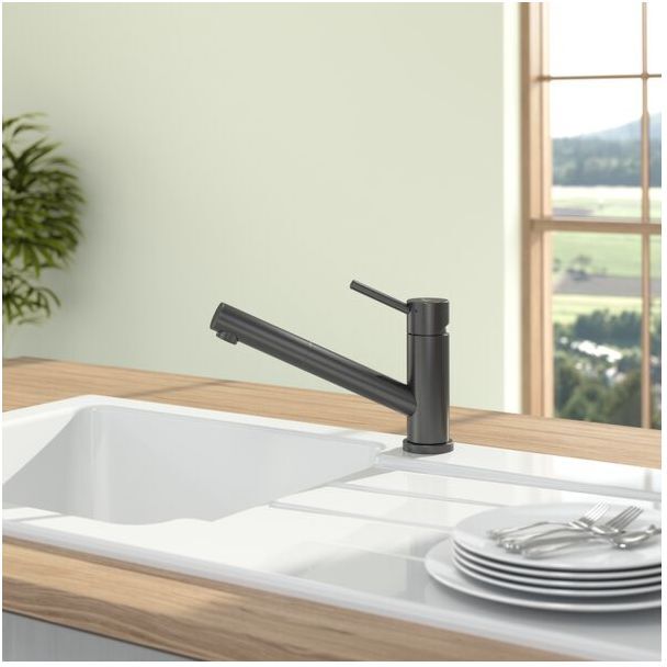 Villeroy und Boch Como Window Küchenarmatur 92580005 8,6 l/min, umlegbar, ausziehbar, Edelstahl anthracite