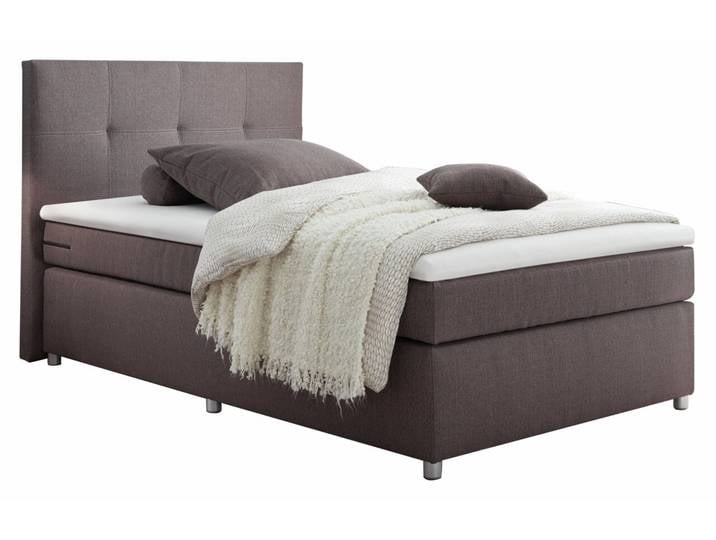 Esposa Boxspringbett MANOLO, grau, Stoff