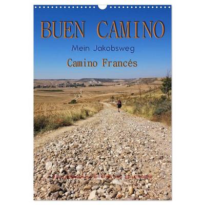 Buen Camino - Mein Jakobsweg - Camino Francés (Wandkalender 2027 DIN A3 hoch), CALVENDO Monatskalender