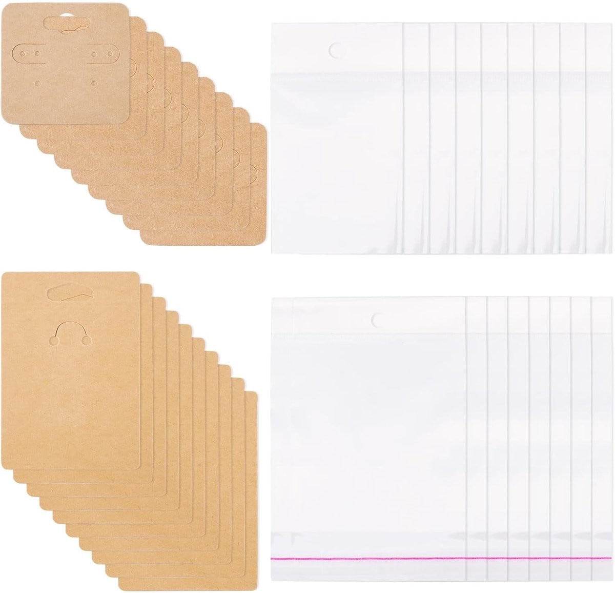 100 stuks BurlyWood Oorbel Display Kaarten en Sieraden Verpakking Kaarten voor Kettingen en Sleutelhangers