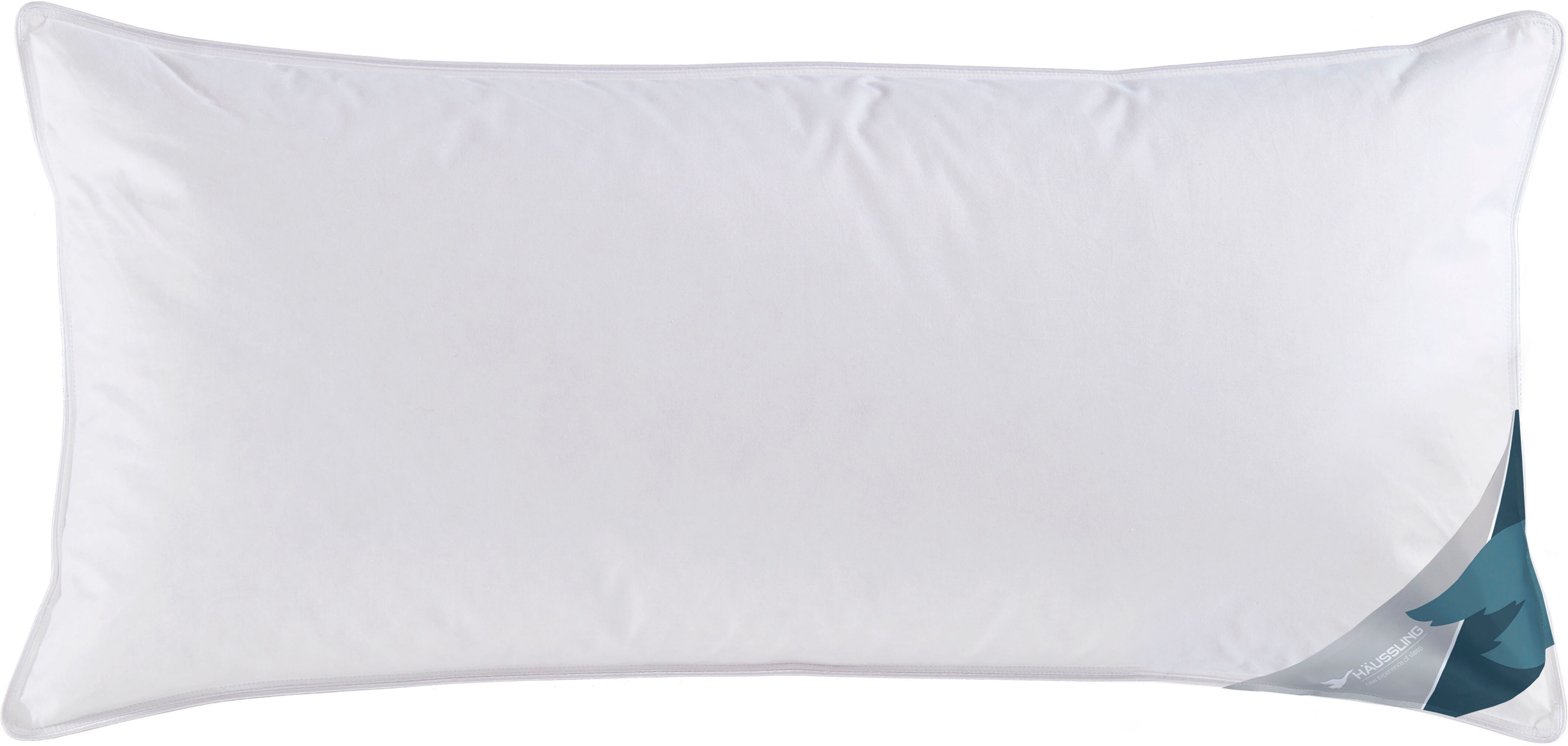 Federkissen HAEUSSLING "Kuscheltraum Kissen soft, 40x80 & 80x80 cm", weiß, B:40cm L:80cm, Bezug: 100% Baumwolle. Füllung: 70% Federn, 30% Daunen, Kopfkissen, Federkissen, Kopfkissen mit Milbenbarriere – geprüfter Schutz für Allergiker
