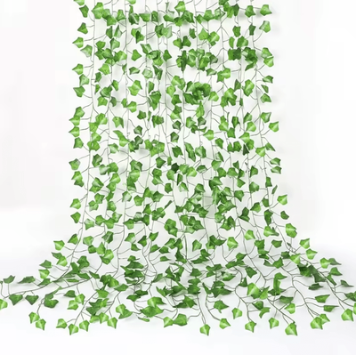 Inspire Curations Lush Artificial Ivy Garland Realistic Hanging Green Vine Decor crabapple Leaves 36pcs