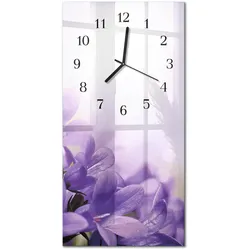 WANDUHR aus Glas 30x60 cm - Blume
