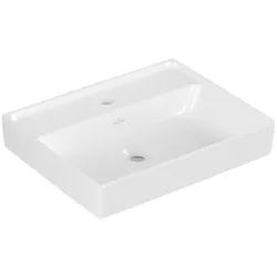 Villeroy & Boch Collaro Handwaschbecken, 1 Hahnloch, ohne Überlauf, ungeschliffen, 500x400mm, 43345101, Farbe: weiß-alpin