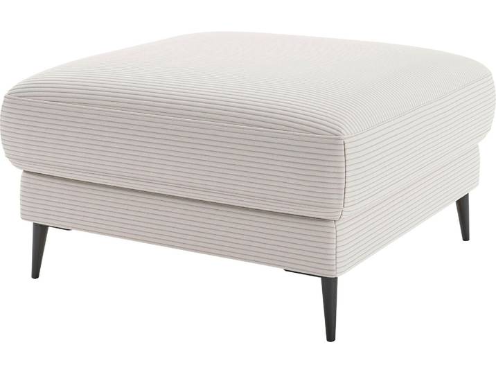 Polsterhocker, Stoff Weiß (Snow), 80×80×44 cm, Modern & Retro, Inosign
