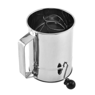Hand Crank Stainless Steel Flour Sifter Rotating Flour Sieve For Baking, Matcha & Cocoa Powder Style One