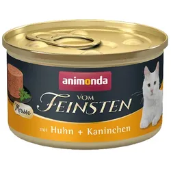 animonda Vom Feinsten Mousse Adult 85g Katzennassfutter 12 x 85 Gramm Huhn + Kaninchen