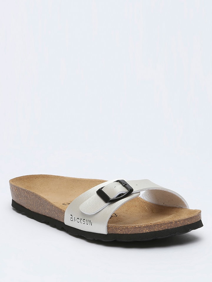 BACKSUN Pantoletten in Creme - 39