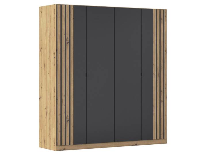Rauch Möbel Drehtürenschrank, Grau, Eiche Artisan, 2 Fächer, 181x197x54 cm, in verschiedenen Größen erhältlich, Schlafzimmer, Kleiderschränke, Kleiderschränke 4-türig