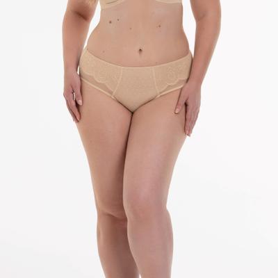 Taillenslip ROSA FAIA "Selma", Damen, Gr. 36, Microfaser, beige (desert), Microfaser, Obermaterial: 73% Polyamid, 18% Elasthan, 9% Polyester, Unterhosen Taillenslip, verführerisch, elegant, elastisch, pflegeleicht, feminin, mit Spitze