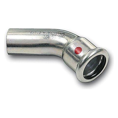 Sanha Therm C-Stahl-Winkelstück - 45 Grad - Durchmesser 18 mm - Einfachmuffe (Winkelverbindung) (41373479)
