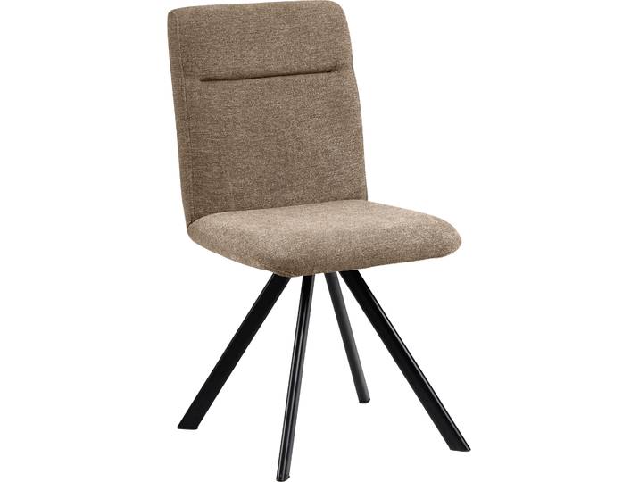 4-Fußstuhl, Metall, Braun Schwarz, 58×91×58 cm, Gepolstert, Martina 200