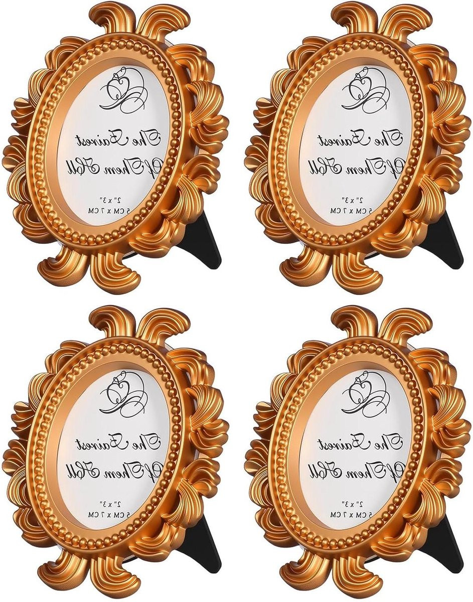 Mini Fotolijstjes Vintage Decoratie Goud 9x8 cm