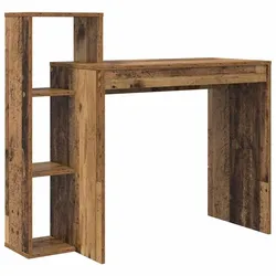 vidaXL Schreibtisch mit Regal Altholz 100 x 40 x 90 cm Holzwerkstoff