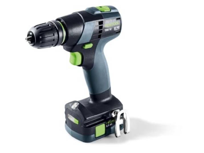 Festool Accuboormachine TXS 12 2,5-Plus 576873 (boormachine boor werkplaats houtboor staalboor) kleur: grijs/groen/accuspanning: 10,8 V/versnellingen: 2