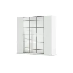 Kleiderschrank mit Spiegel Acero , weiß , Maße (cm): B: 226 H: 210